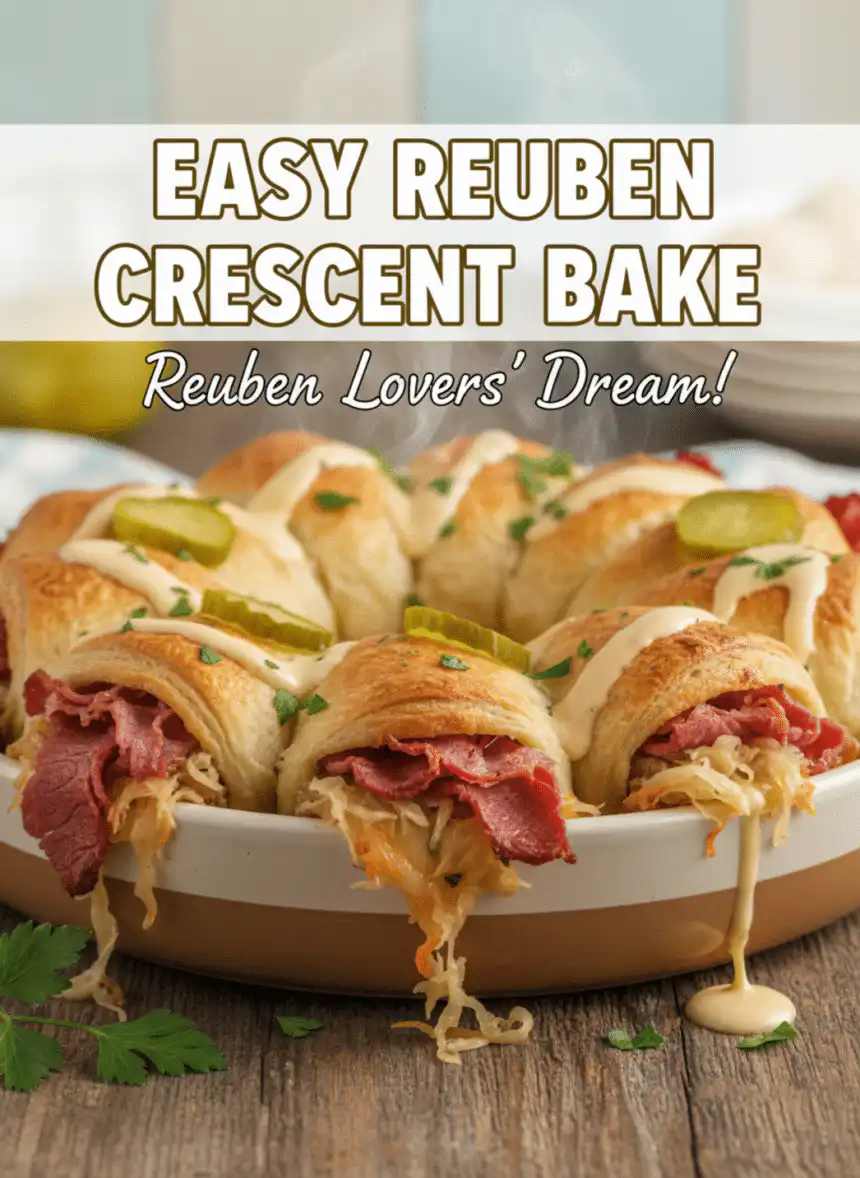 Reuben crescent bake