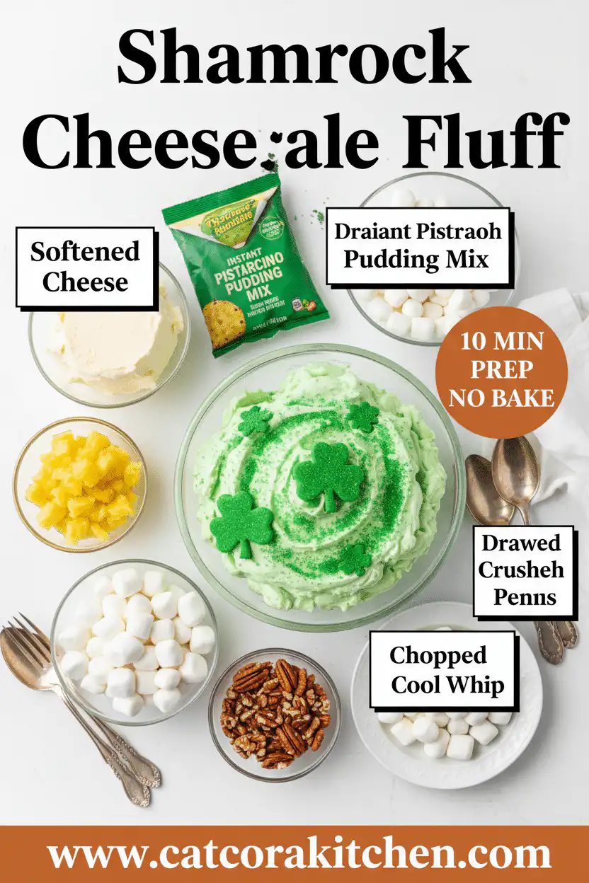 Shamrock Cheesecake Fluff ingredients