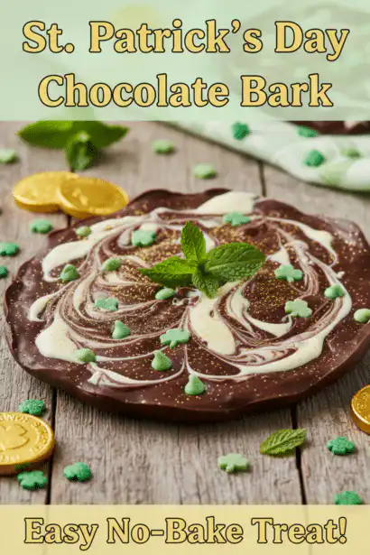 St Patrick's Day chocolate bark