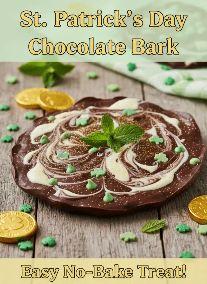 St Patrick's Day chocolate bark