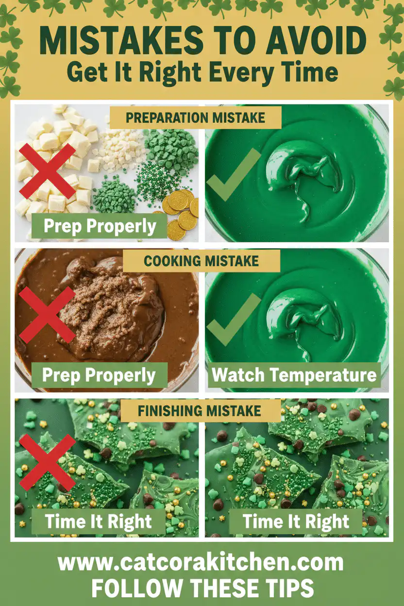 St Patrick's Day chocolate bark common mistakes