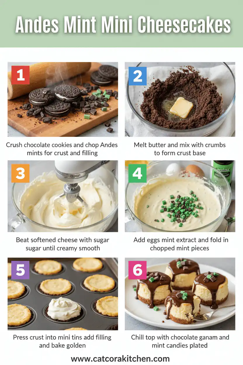 Andes mint mini cheesecakes how to make