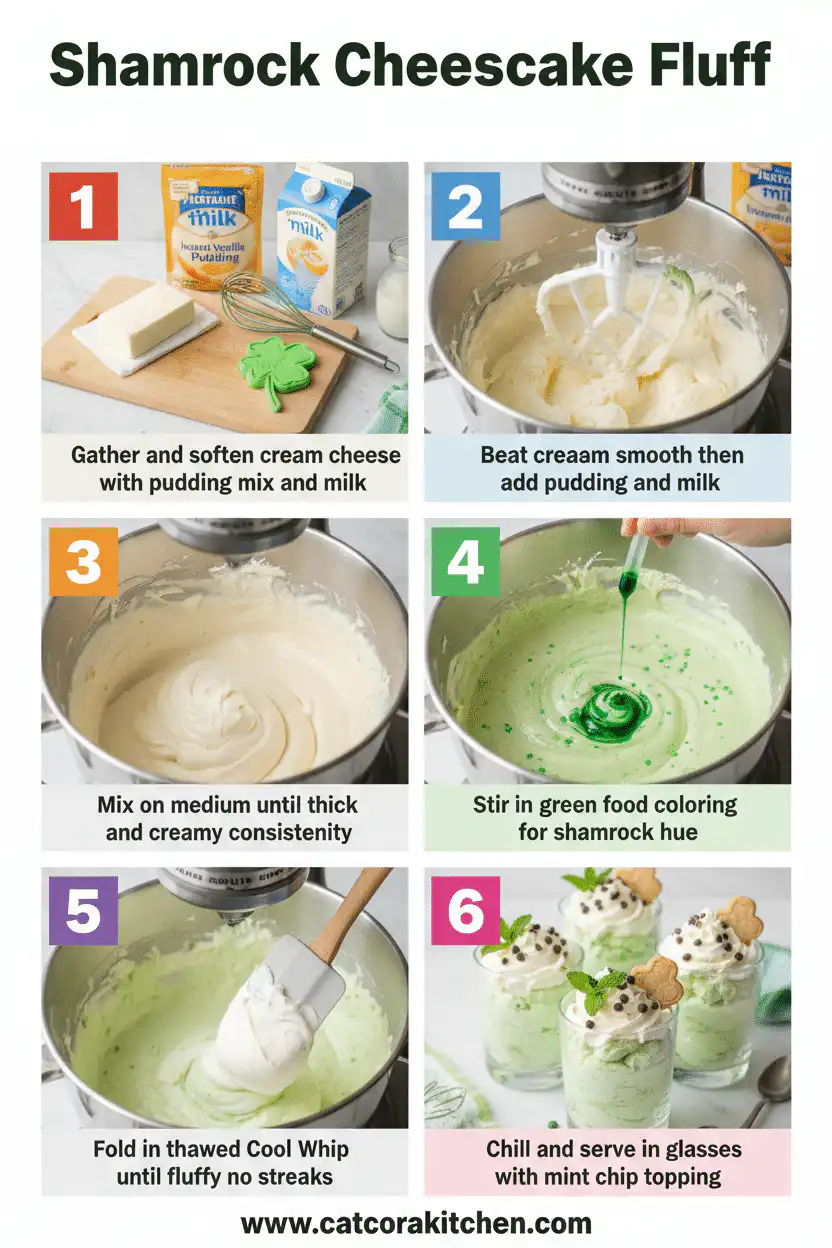Shamrock Cheesecake Fluff How to Make 