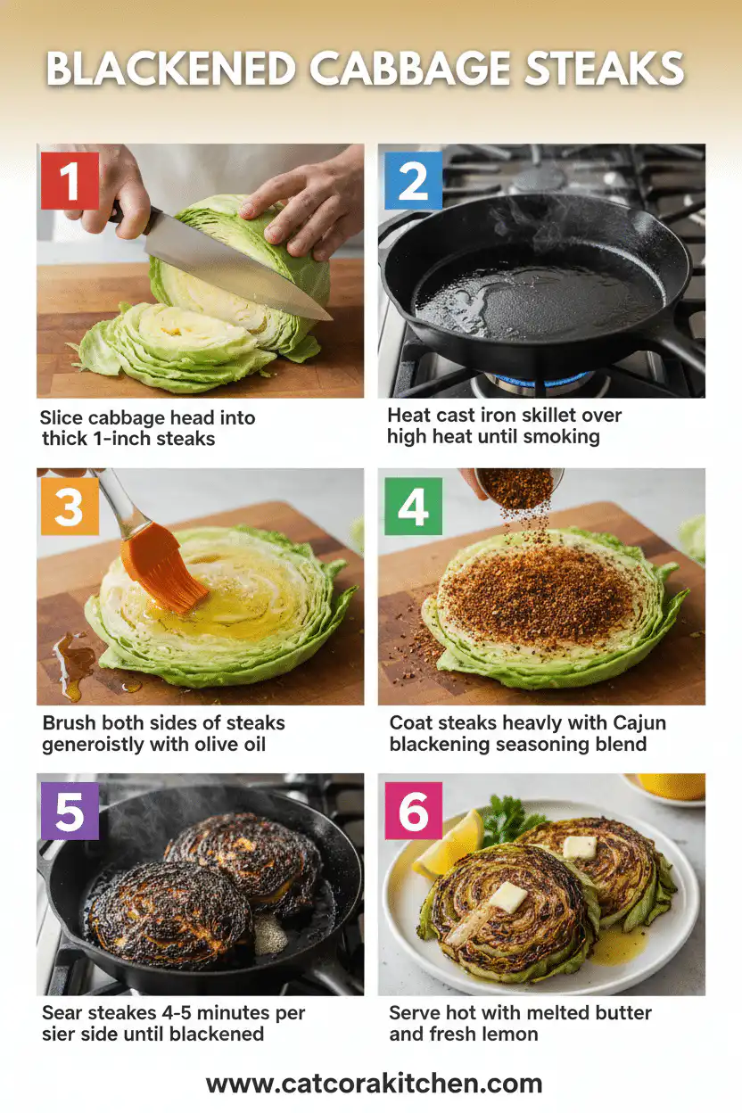 Blackened cabbage steaks how to make