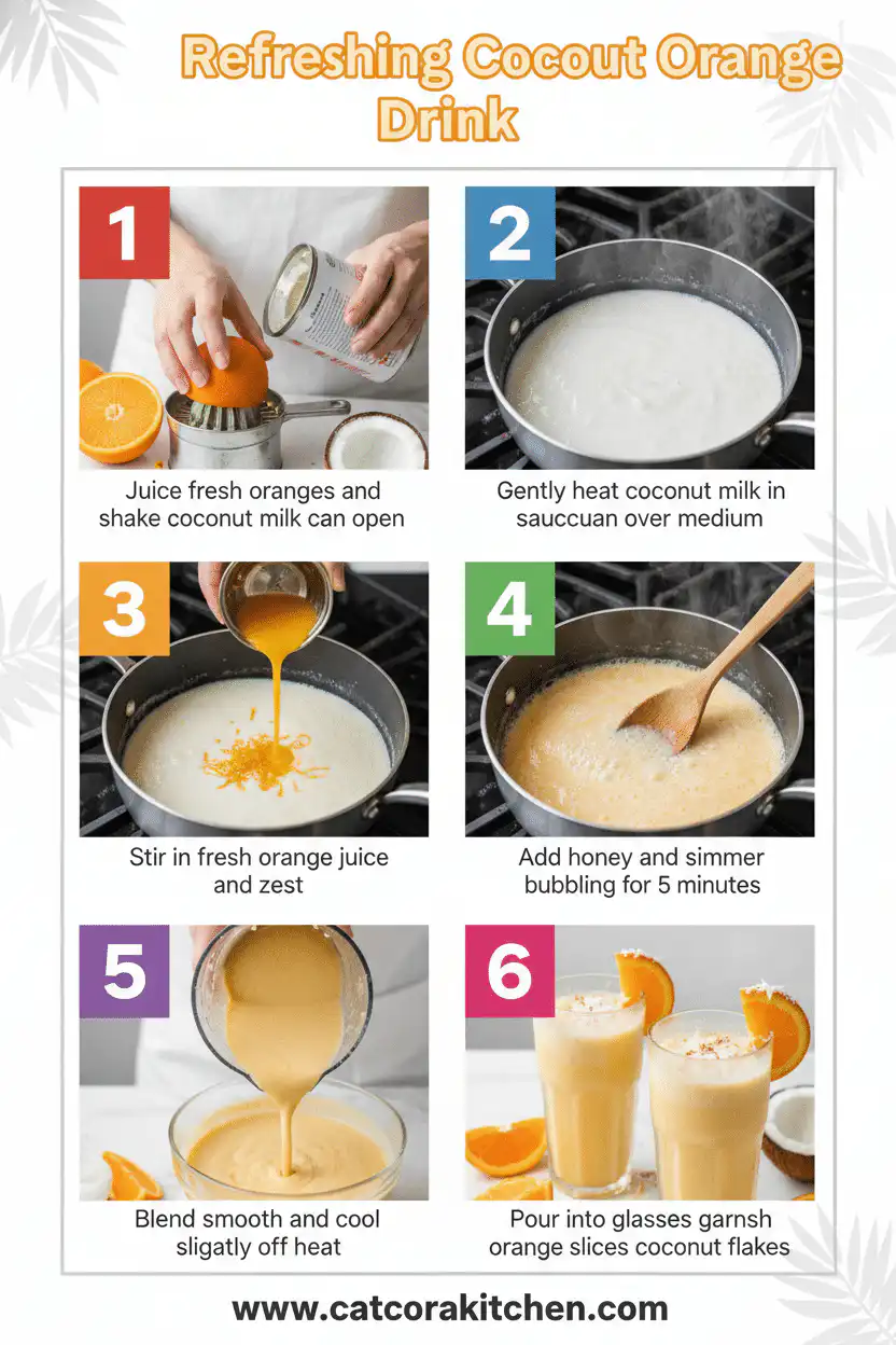 Coconut orange drink How to Make 