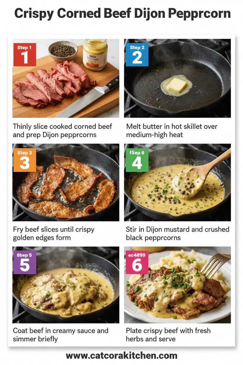 Crispy Corned Beef with Dijon Peppercorn Crust How to Make 