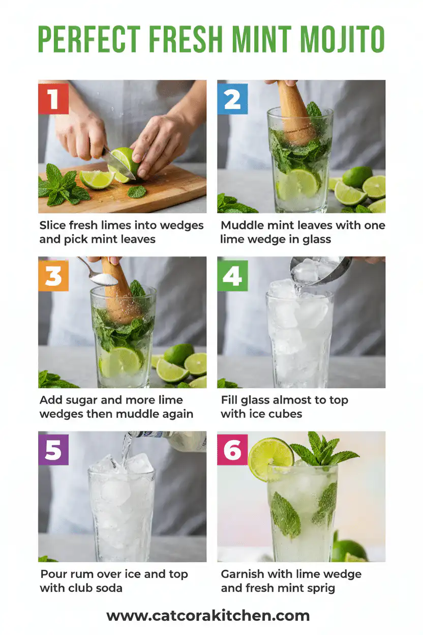 Fresh mint mojito How to Make 