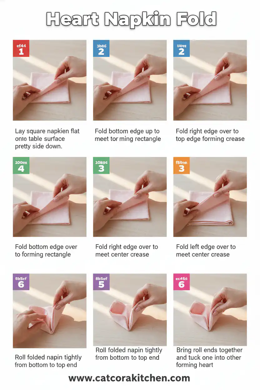 Heart Napkin Fold How to Make 