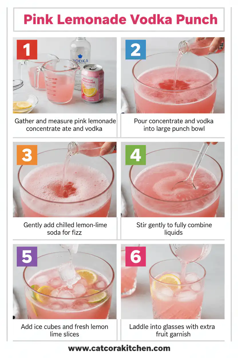 Pink lemonade vodka punch How to Make 