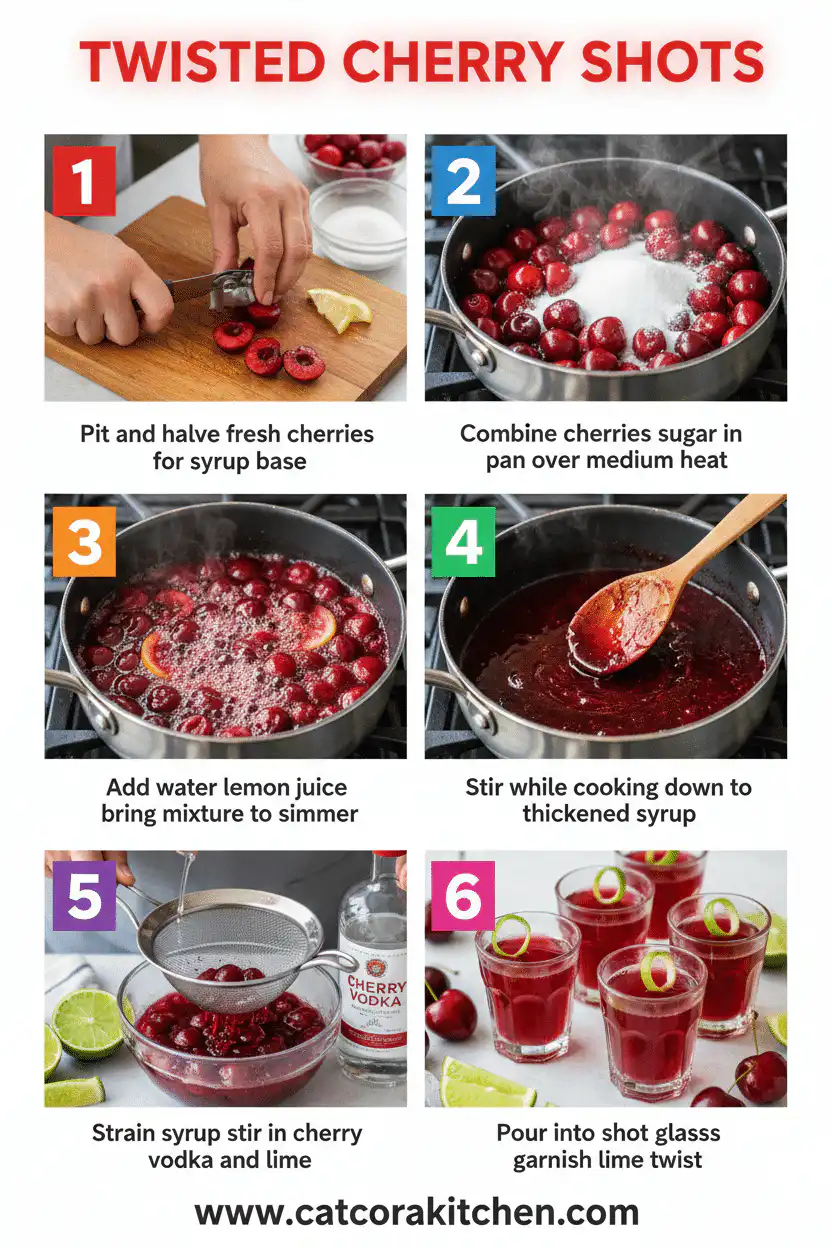 Twisted cherry shots How to Make 