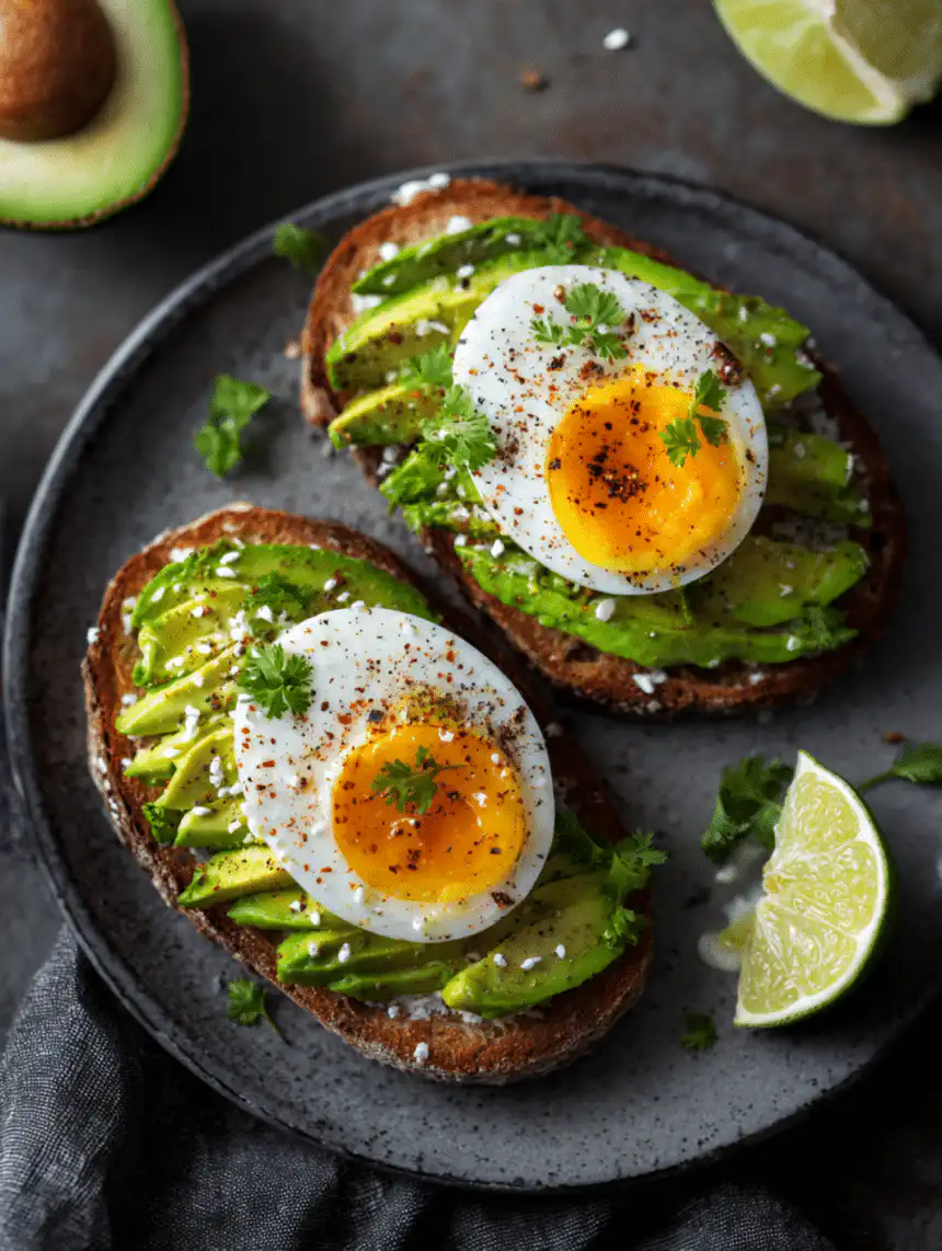 avocado and egg toast