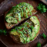 avocado toast with everything bagel seasoning