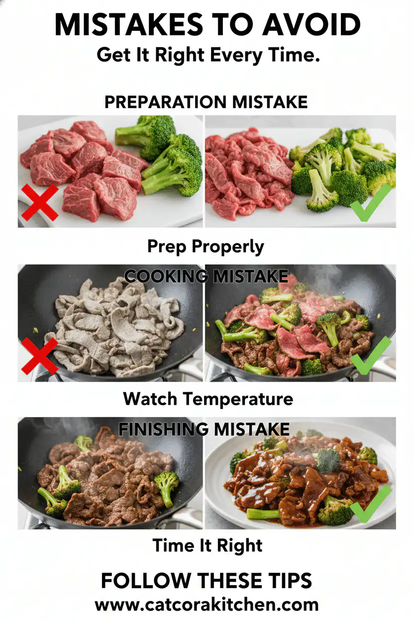 Beef and broccoli stir fry common mistakes