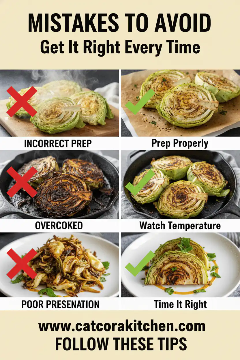 Blackened cabbage steaks common mistakes
