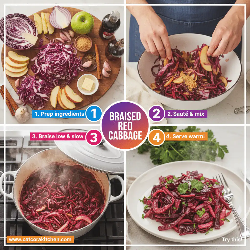 card recipe ingredients and instructions braised red cabbage