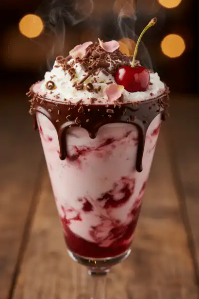 cherry rose mudslide cocktail