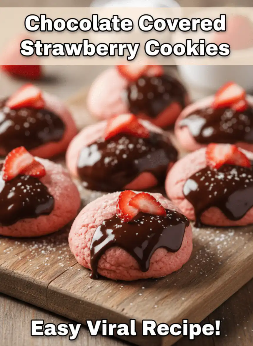 chocolate covered strawberry cookies