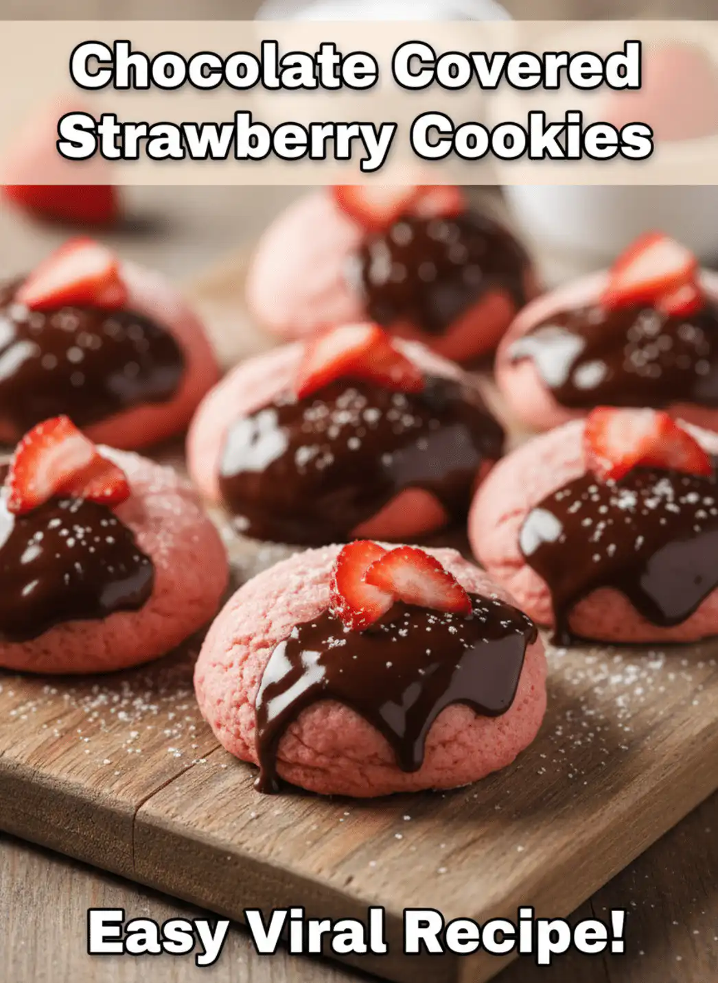 chocolate covered strawberry cookies