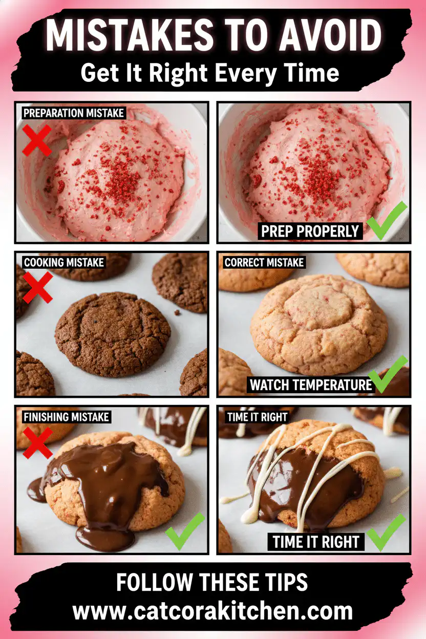Chocolate covered strawberry cookies common mistakes