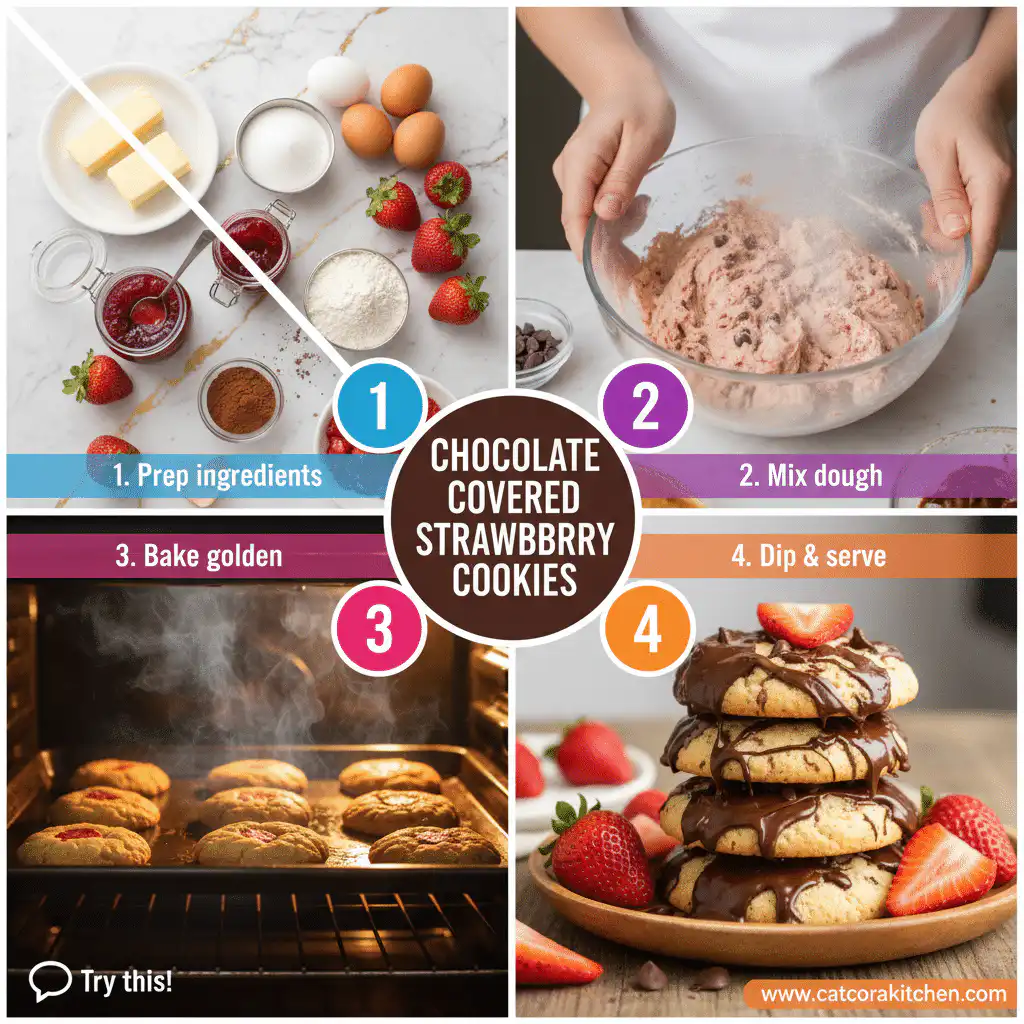 card recipe ingredients and instructions chocolate covered strawberry cookies