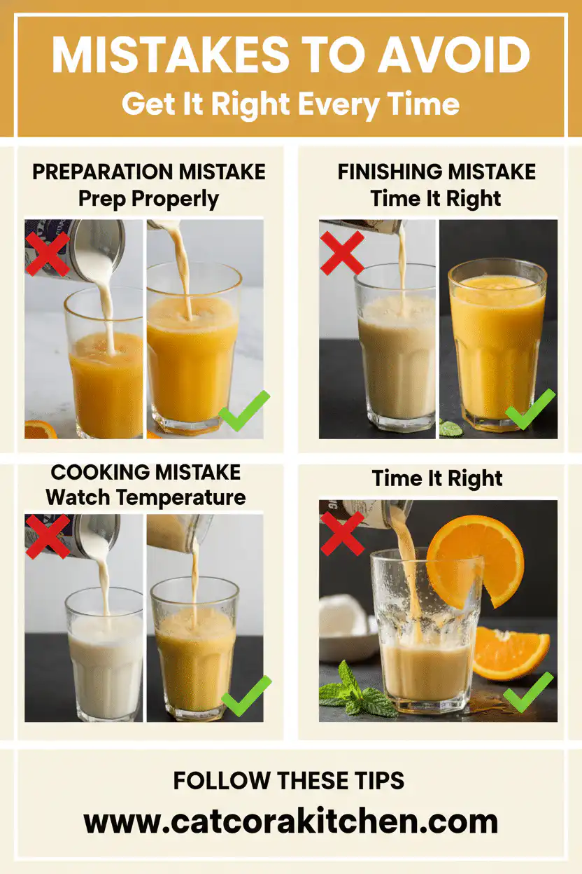 Coconut orange drink common mistakes