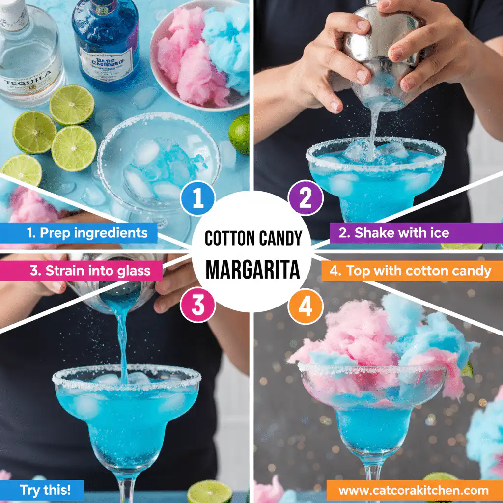 card recipe ingredients and instructions cotton candy margarita
