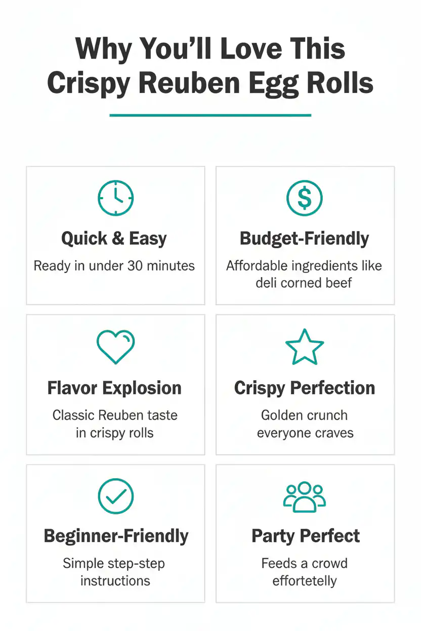 Why you'll love crispy Reuben egg rolls