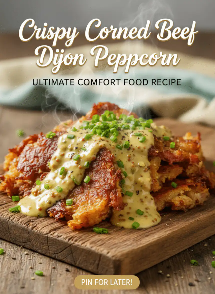 crispy corned beef Dijon peppercorn