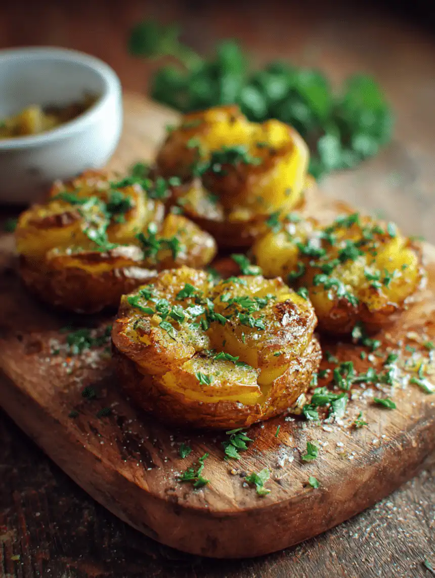 crispy smashed potatoes