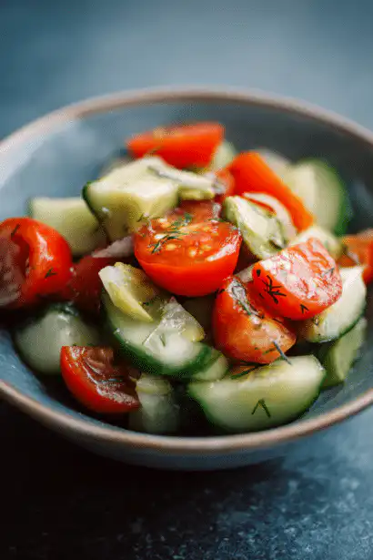 cucumber tomato avocado salad