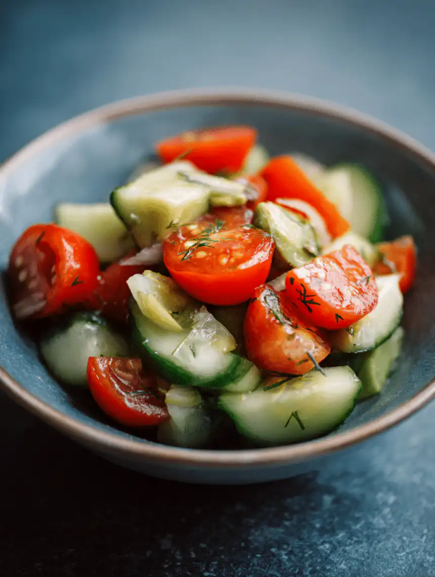 cucumber tomato avocado salad