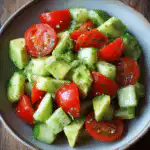 cucumber tomato avocado salad