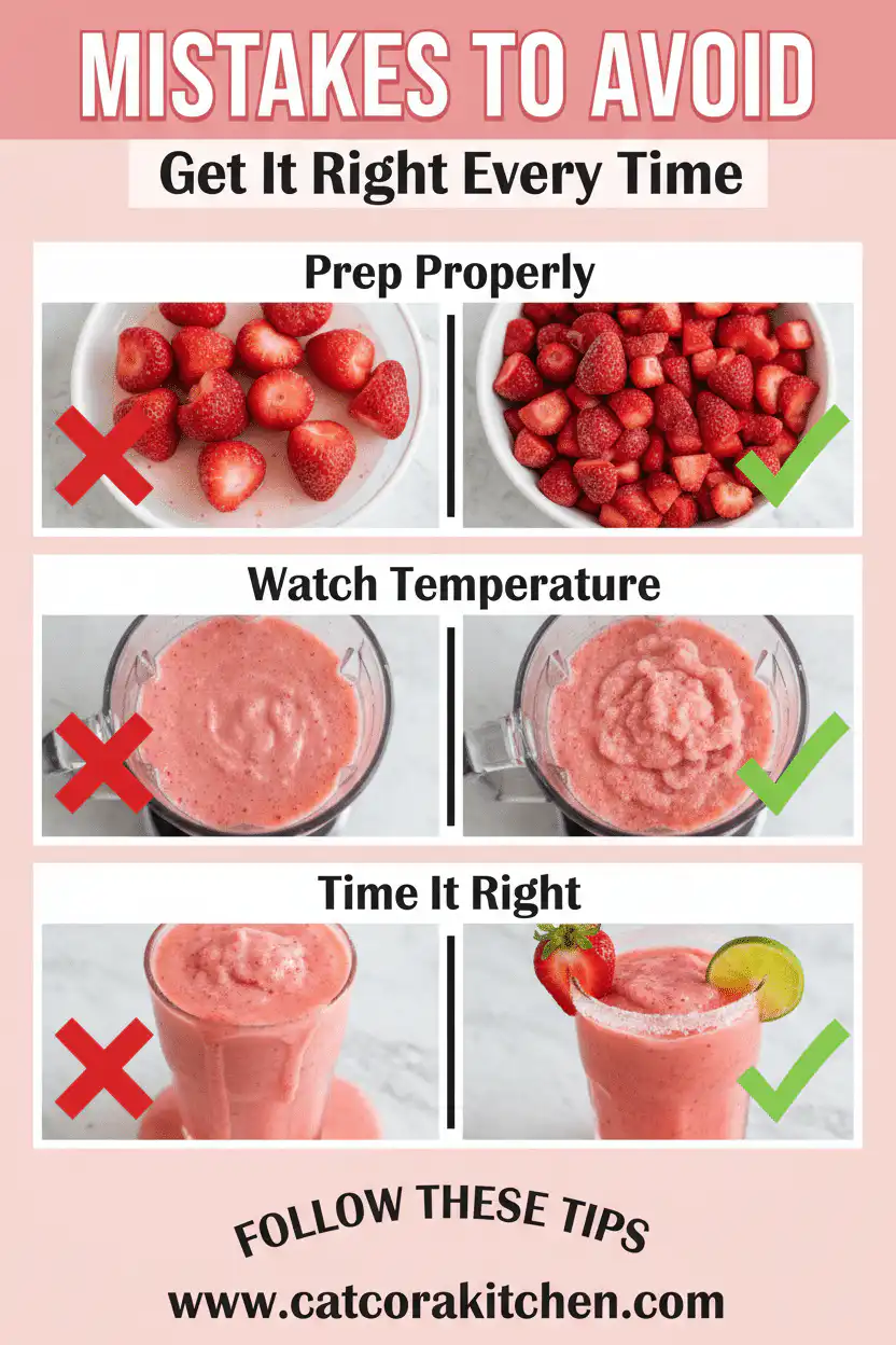 Frozen strawberry daiquiri common mistakes