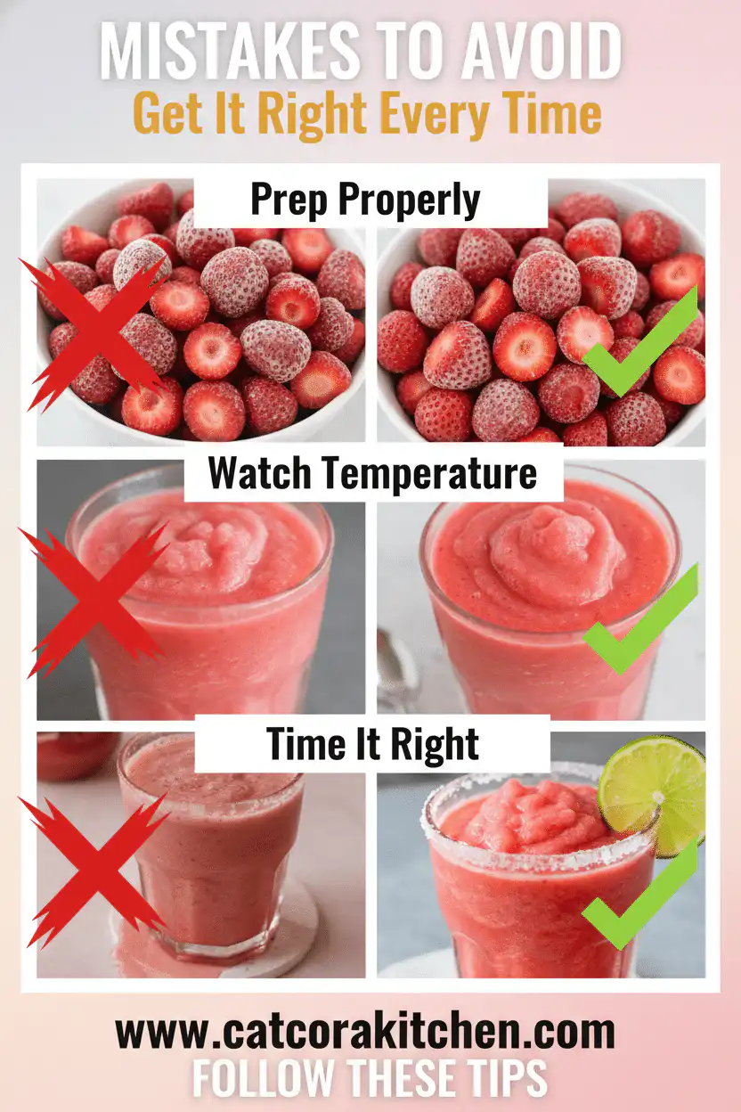 Frozen strawberry margarita common mistakes
