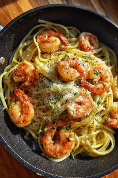 garlic butter shrimp pasta