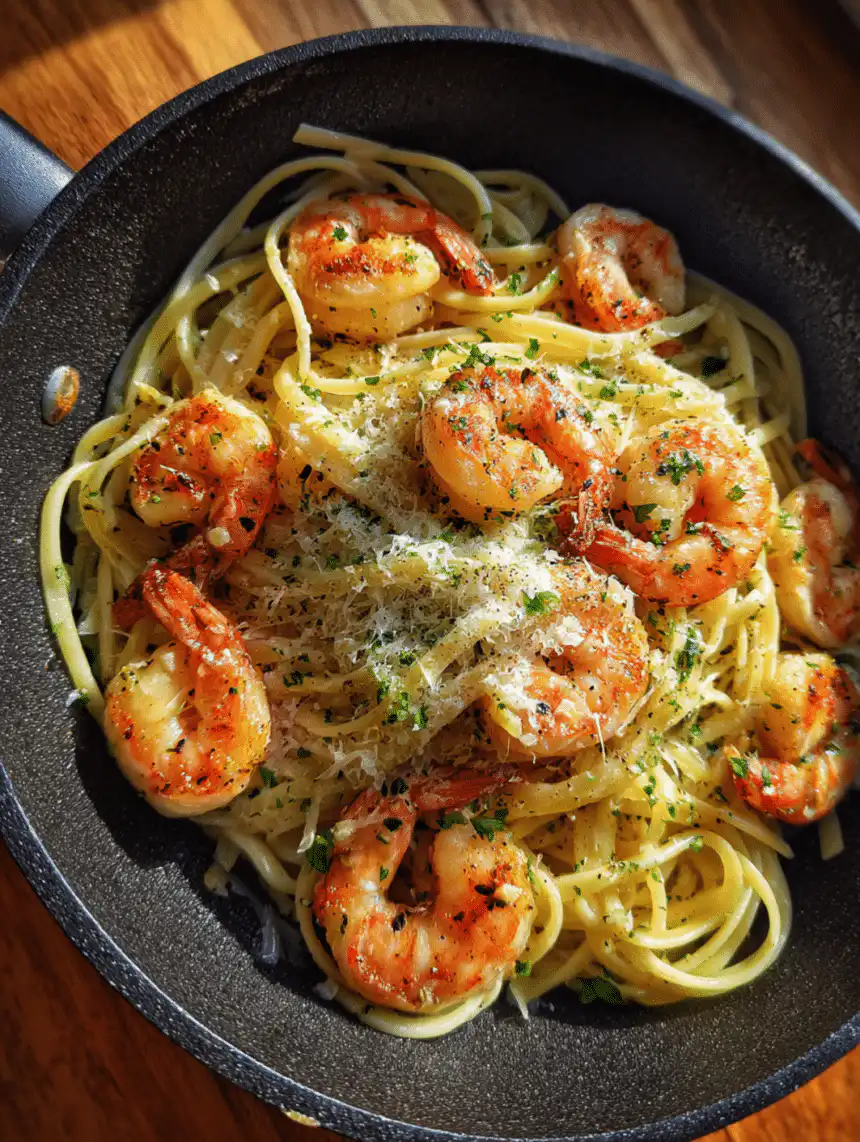 garlic butter shrimp pasta