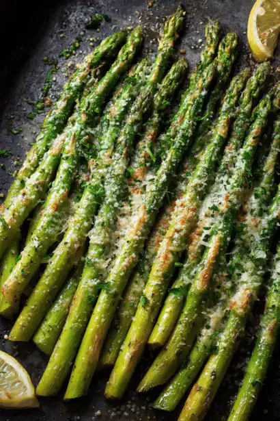 garlic parmesan roasted asparagus
