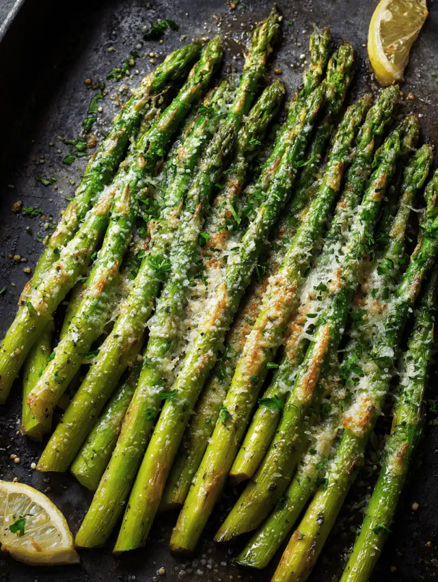garlic parmesan roasted asparagus