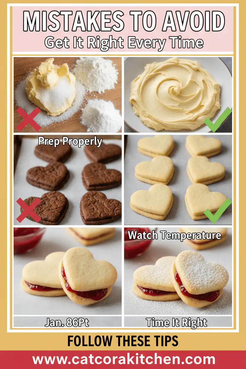 Heart sandwich cookies common mistakes