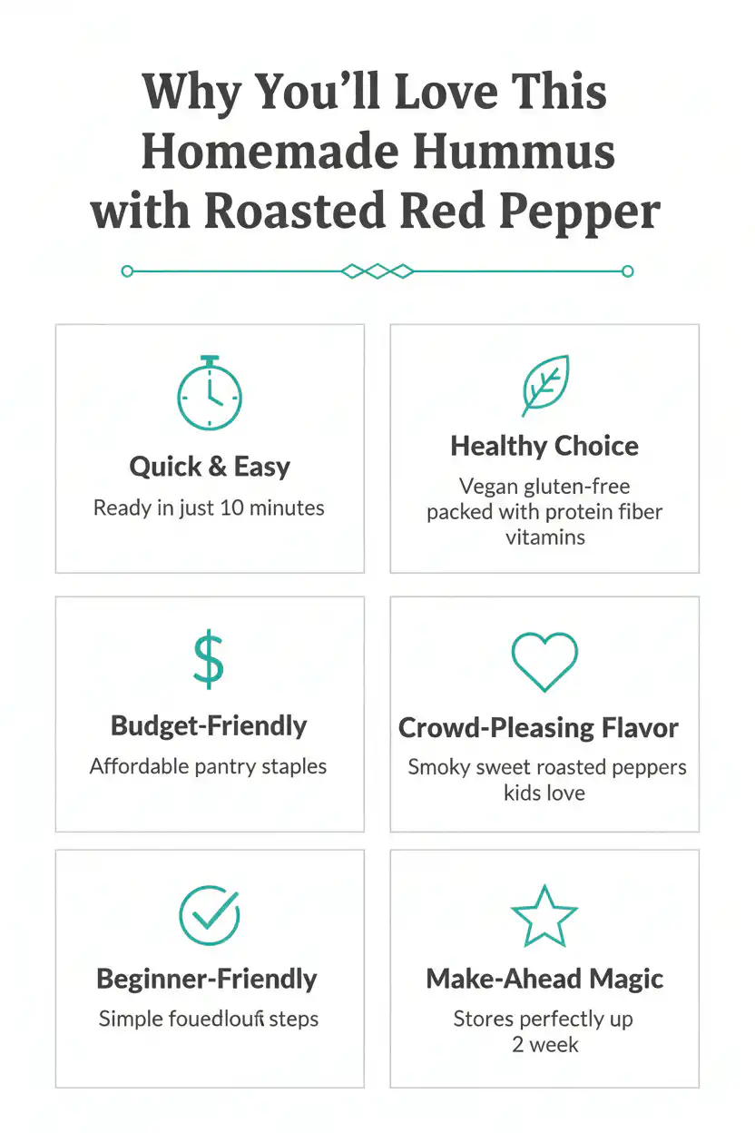 Why you'll love homemade hummus with roasted red pepper