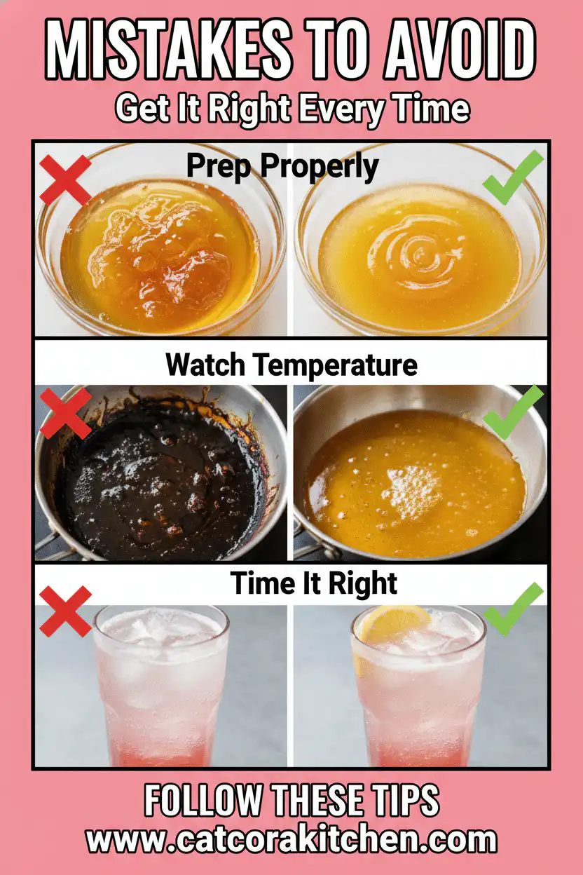 Honey lemon pink soda common mistakes