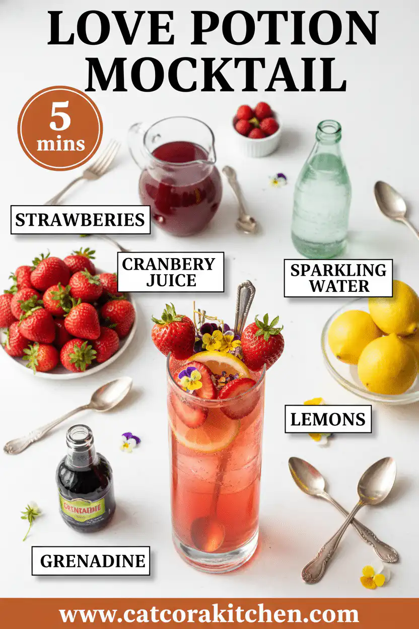 Love potion mocktail ingredients