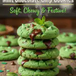 mint chocolate chip cookies St Patrick's Day