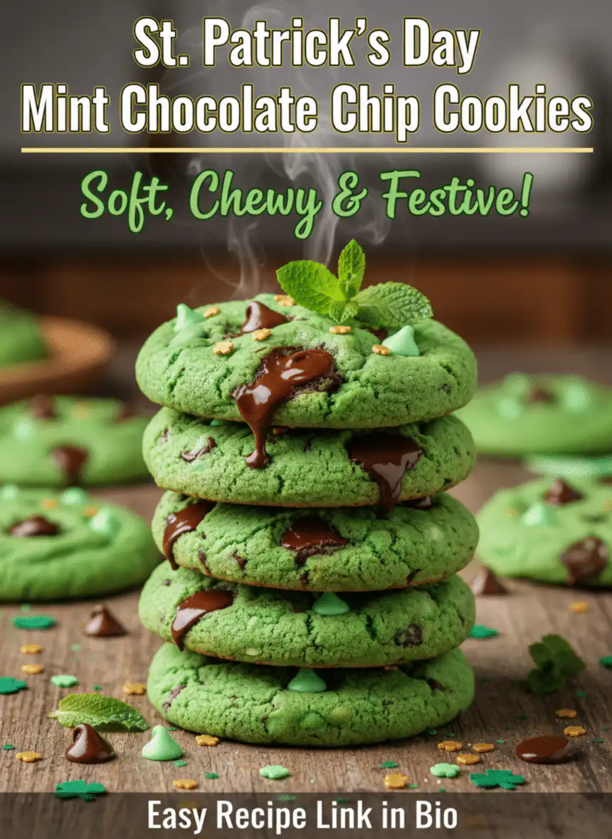 mint chocolate chip cookies St Patrick's Day