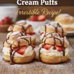 nutella strawberries cream puffs