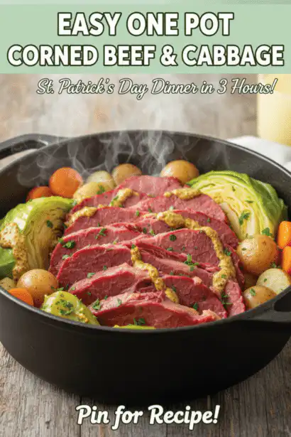 one pot corned beef and cabbage
