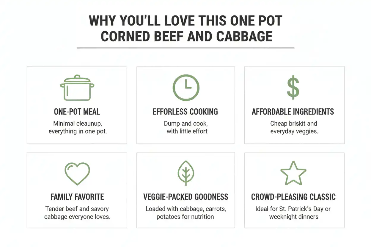 Why you'll love one pot corned beef and cabbage