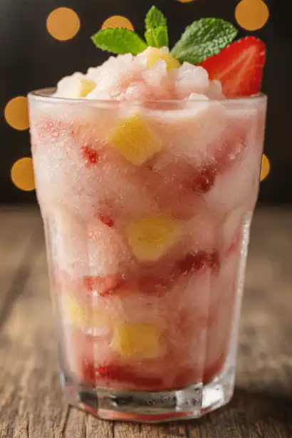 pineapple strawberry slushie