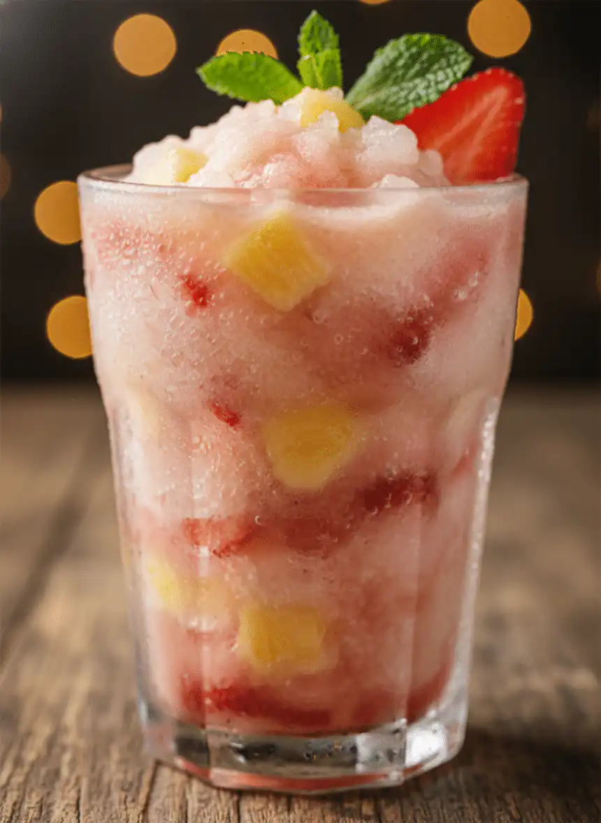 pineapple strawberry slushie