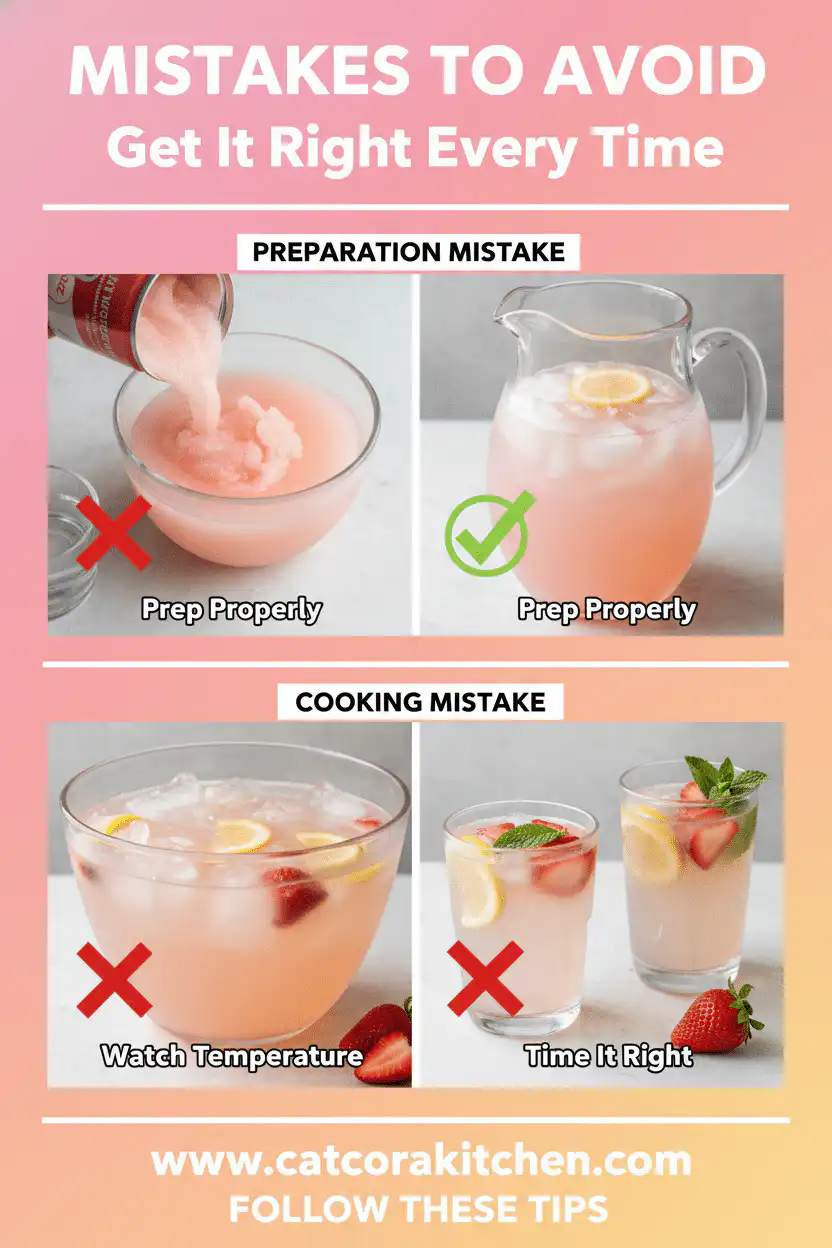 Pink lemonade vodka punch common mistakes